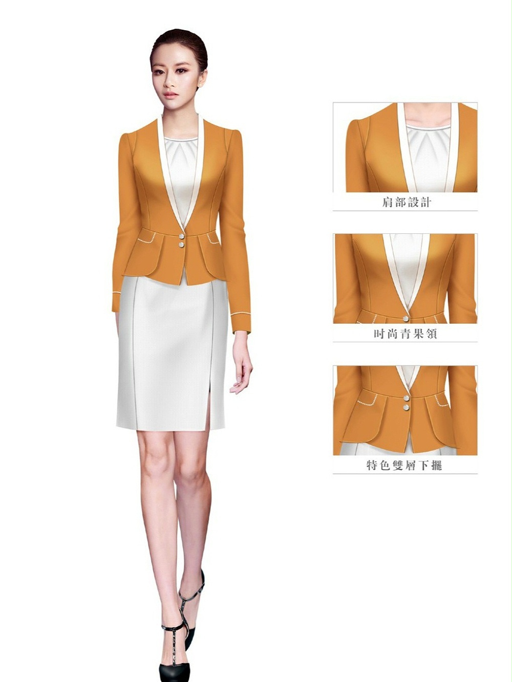 酒店前台西装工作服