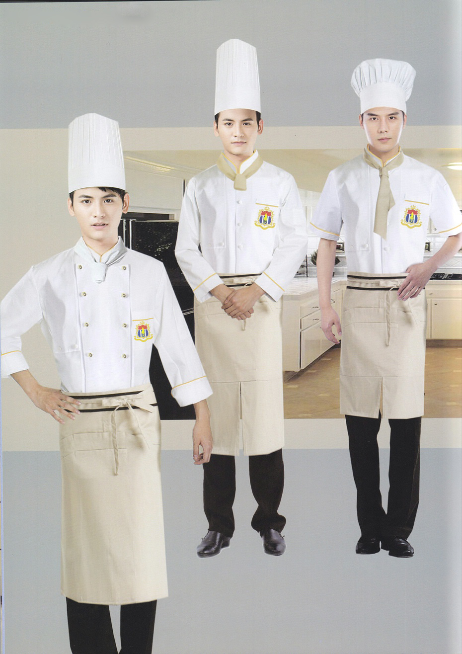 3款女士厨师服装 总厨夏装短袖