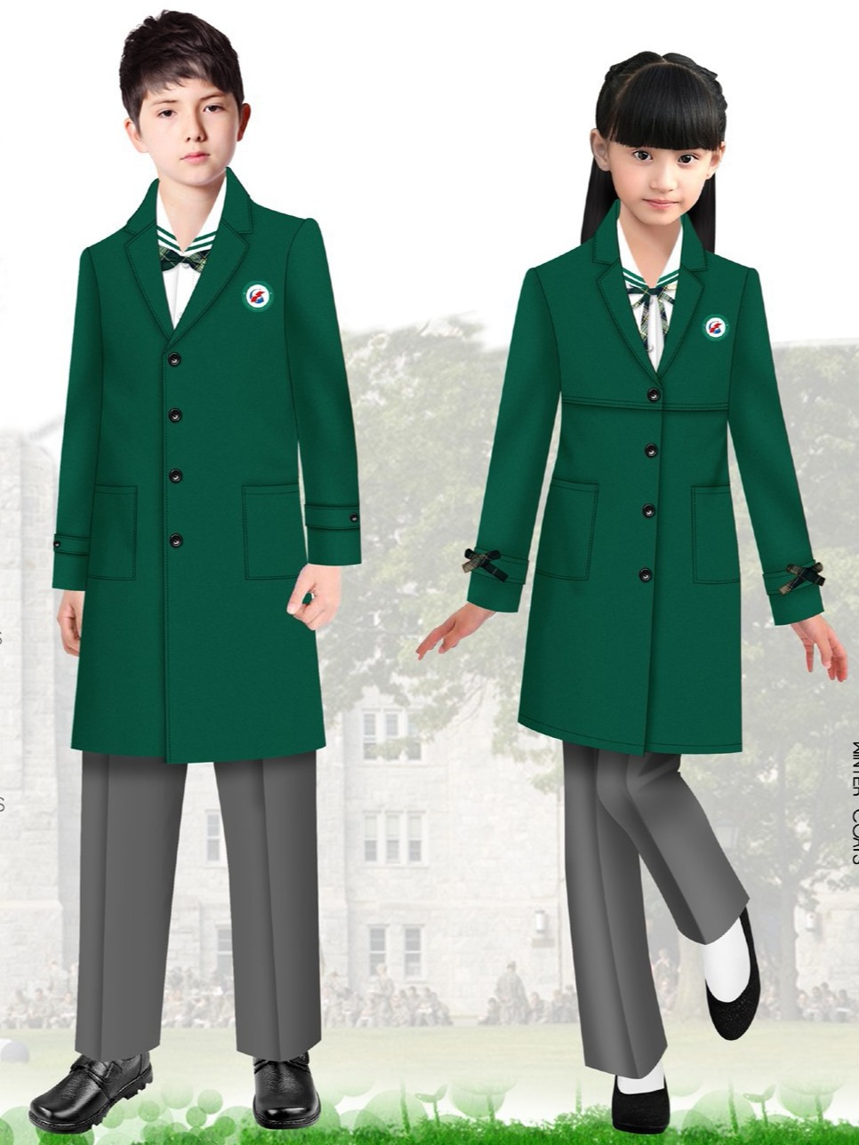 小学生校服冬季  实验小学的校服  小学校服冬装