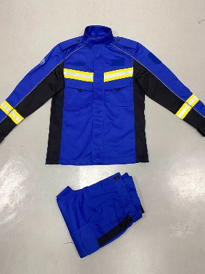 工程防静电工作服定制耐磨加反光条安全服套装定制 派登服饰