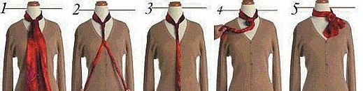 工作服丝巾系法三：玫瑰结——长领丝巾系法